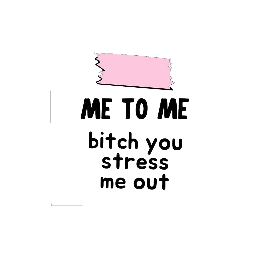 Me To Me Bitch You Stress Me Out Sticker
